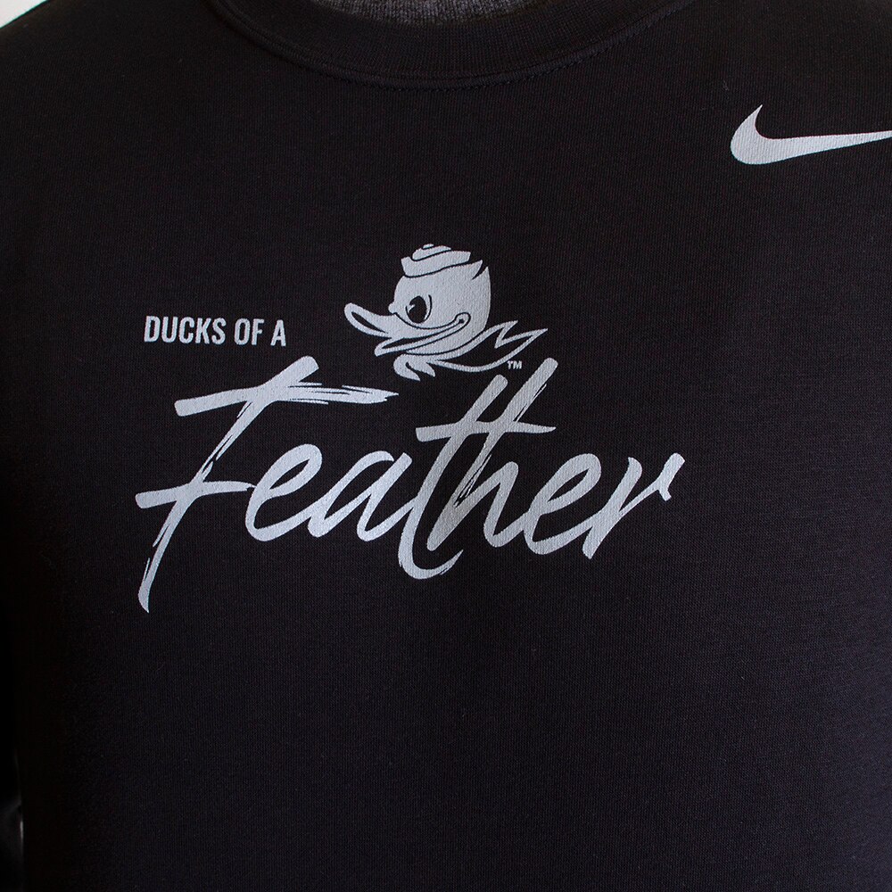 Fighting Duck, Nike, Black, Pullover, Cotton Blend, Men, Unisex, Division Street, Ducks of a Feather, Sweatshirt, 751008